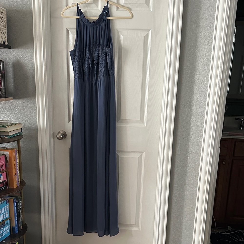 ANTONIO MELANI Deep Blue Maxi Dress